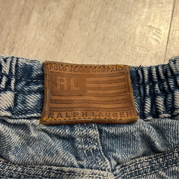 Vintage polo jeans Ralph Lauren little boys size 6 100% cotton Jean shorts Jorts - Picture 4 of 8